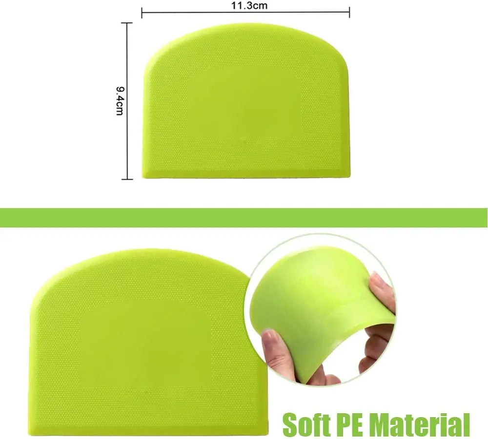 2PCS Plastic Dough Scraper Bowl Scraper Bench Scraper Flexible Dough Cutter Multipurpose Food Scrappers Dropshipping