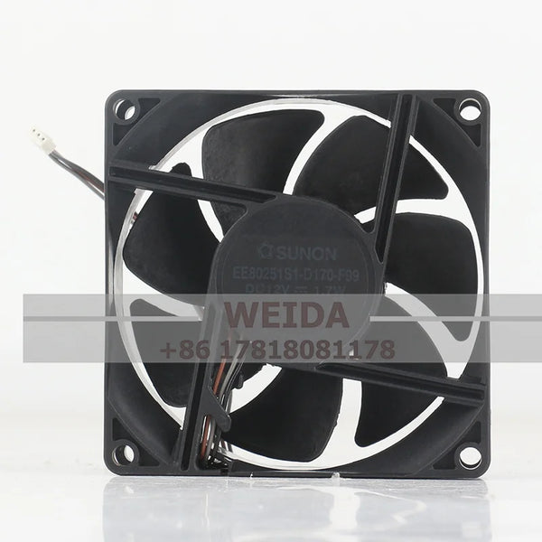 SUNON 8CM EE80251S1-D170-F99 DC12V 1.7W 80x80x25MM projector cooling fan