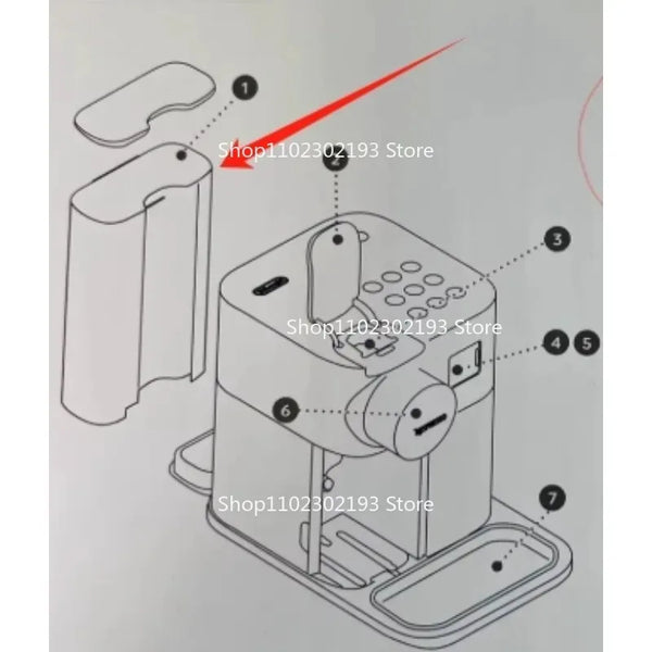 For NESPRESSO F531 EN650 Coffee Machine Water Tank Water Tank Cover Accessories