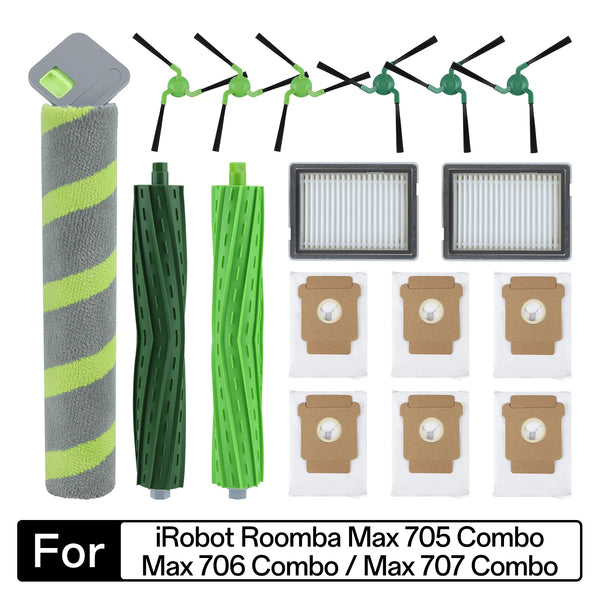 Compatible with IRobot Roomba Max 705 Combo/ 706/ 707 Combo Main Roller Side Brush HEPA Filter Dust Bag Robot Vacuum Accessories