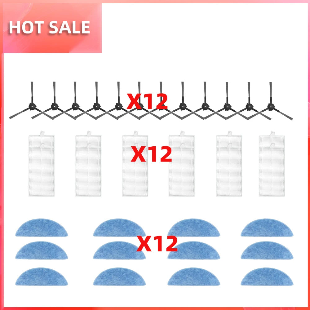 Compatible with ECOVACS Y1 PRO, YEEDI Y1 PRO Robot Vacuum Replaceable Parts Main Roller Side Brush Filter Mop Pad Cloth