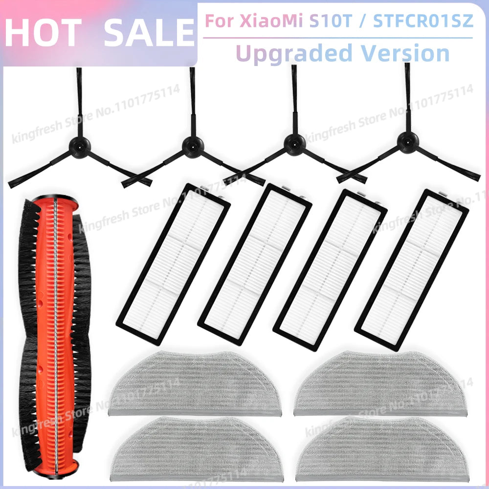 Compatible with Xiaomi Robot Vacuum S10T STFCR01SZ Replacement Spare Parts Accessories Roller Side Brush Filter Mop Cloth