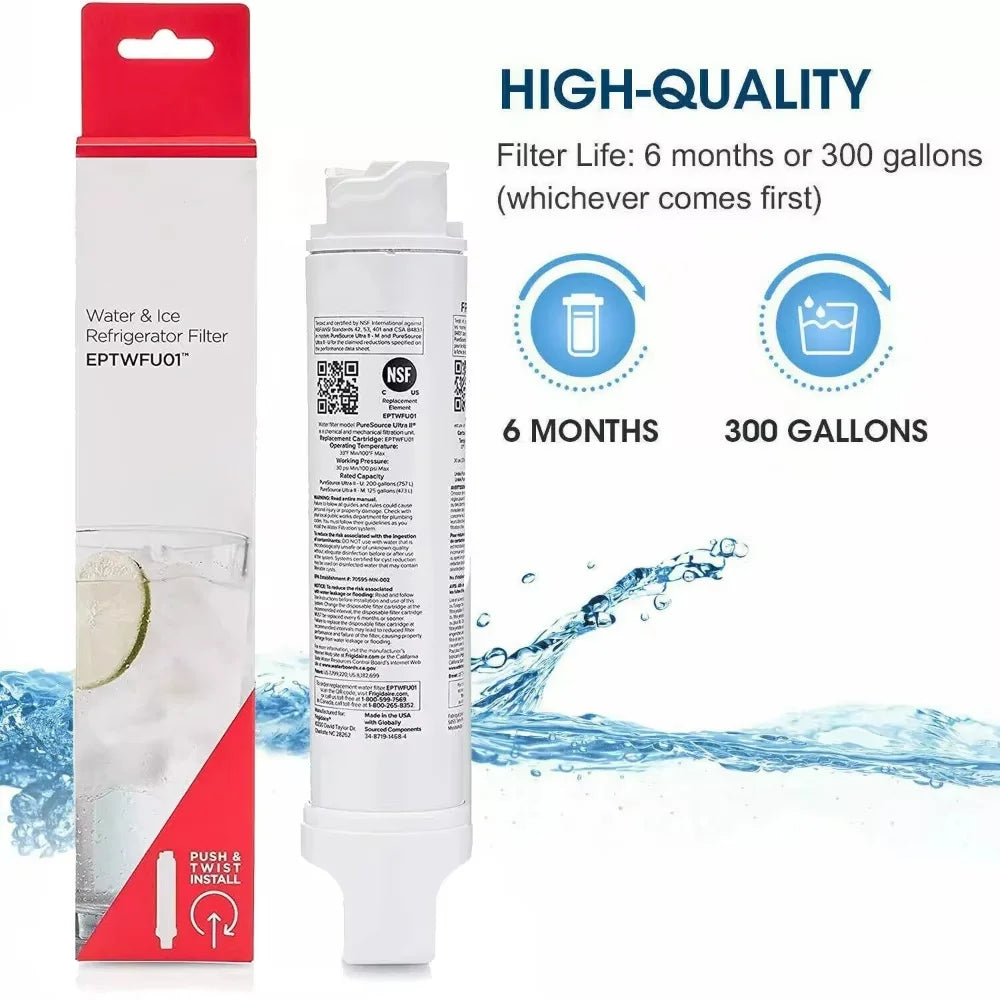 Replacement Refrigerator Water Filter Compatible with Frigidaire EPTWFU01 / ULX220 / 807946705 / 012505454226 / OPFF2-RF300 — Model Options