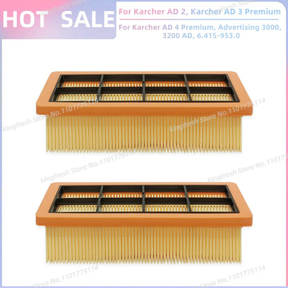 Compatible with Karcher AD 2, Karcher AD 3 , AD 4 , Advertising 3000, 3200 AD, 6.415-953.0 Vacuum Parts Filter Accessories