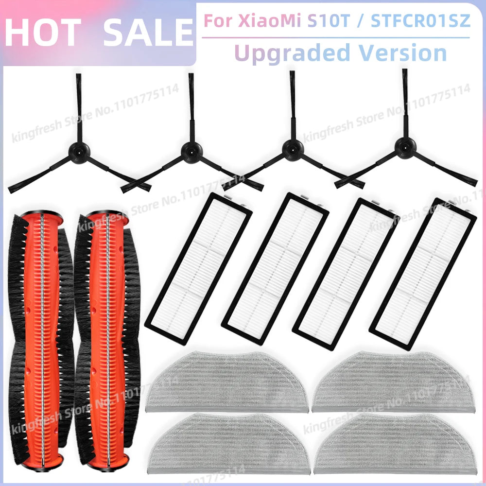 Compatible with Xiaomi Robot Vacuum S10T STFCR01SZ Replacement Spare Parts Accessories Roller Side Brush Filter Mop Cloth