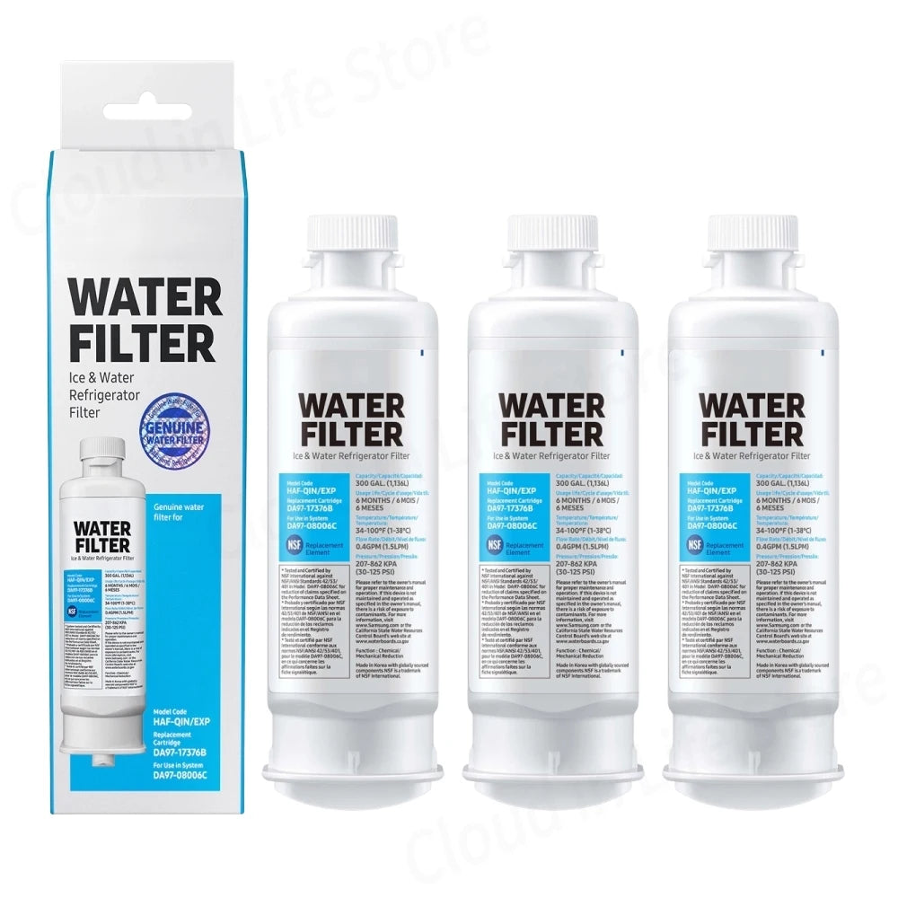 Replacement Refrigerator Water Filter Compatible with Samsung DA97-17376B — 3 Pack