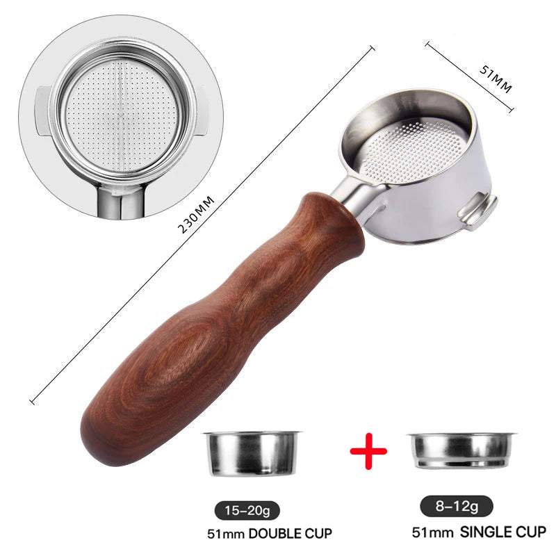 51mm Coffee Portafilter For Delonghi ECO680 ECO685 With 1 2 Cups Basket Coffee Machine Espresso Tools