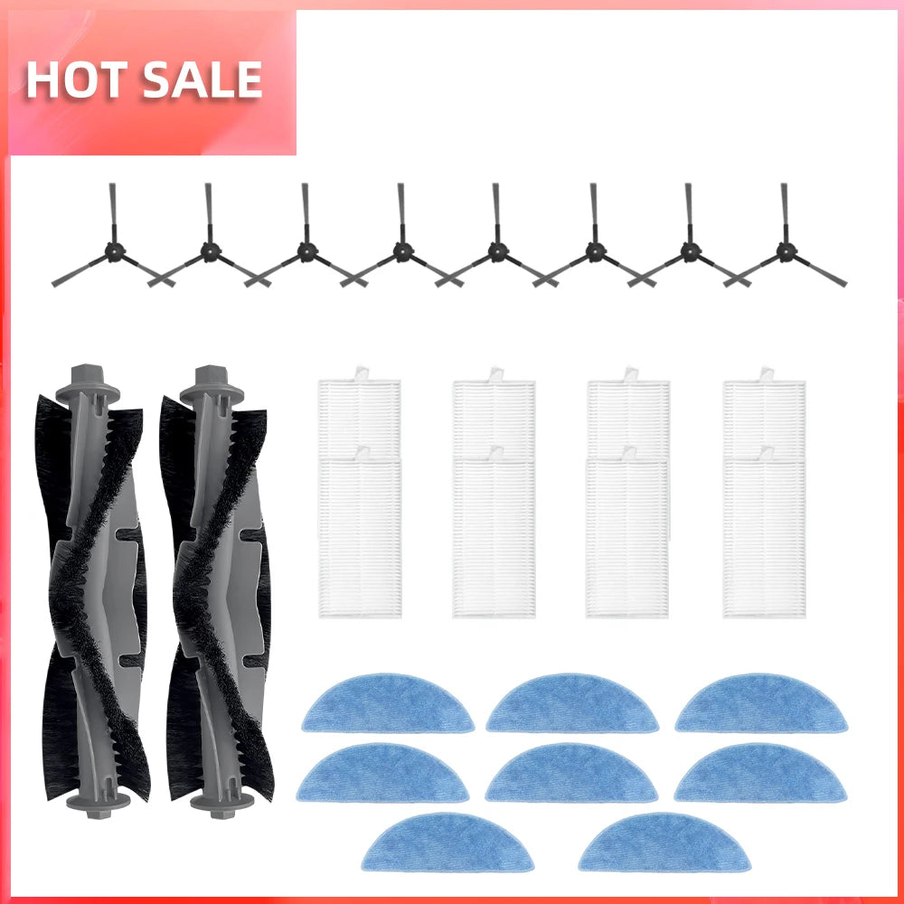 Compatible with ECOVACS Y1 PRO, YEEDI Y1 PRO Robot Vacuum Replaceable Parts Main Roller Side Brush Filter Mop Pad Cloth