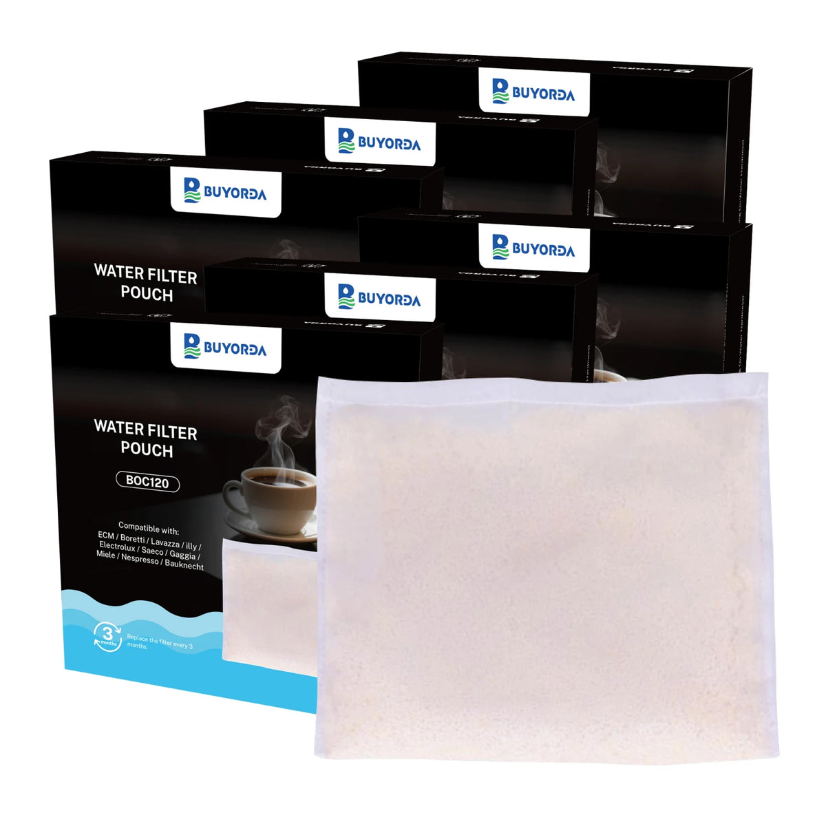 Espresso Machine Water Filter Pouch 6 Pack In Water Tank Descaler Bags For Tap Water Limescale Control Easy Rinse And Drop In