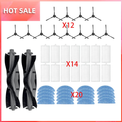 Compatible with ECOVACS Y1 PRO, YEEDI Y1 PRO Robot Vacuum Replaceable Parts Main Roller Side Brush Filter Mop Pad Cloth