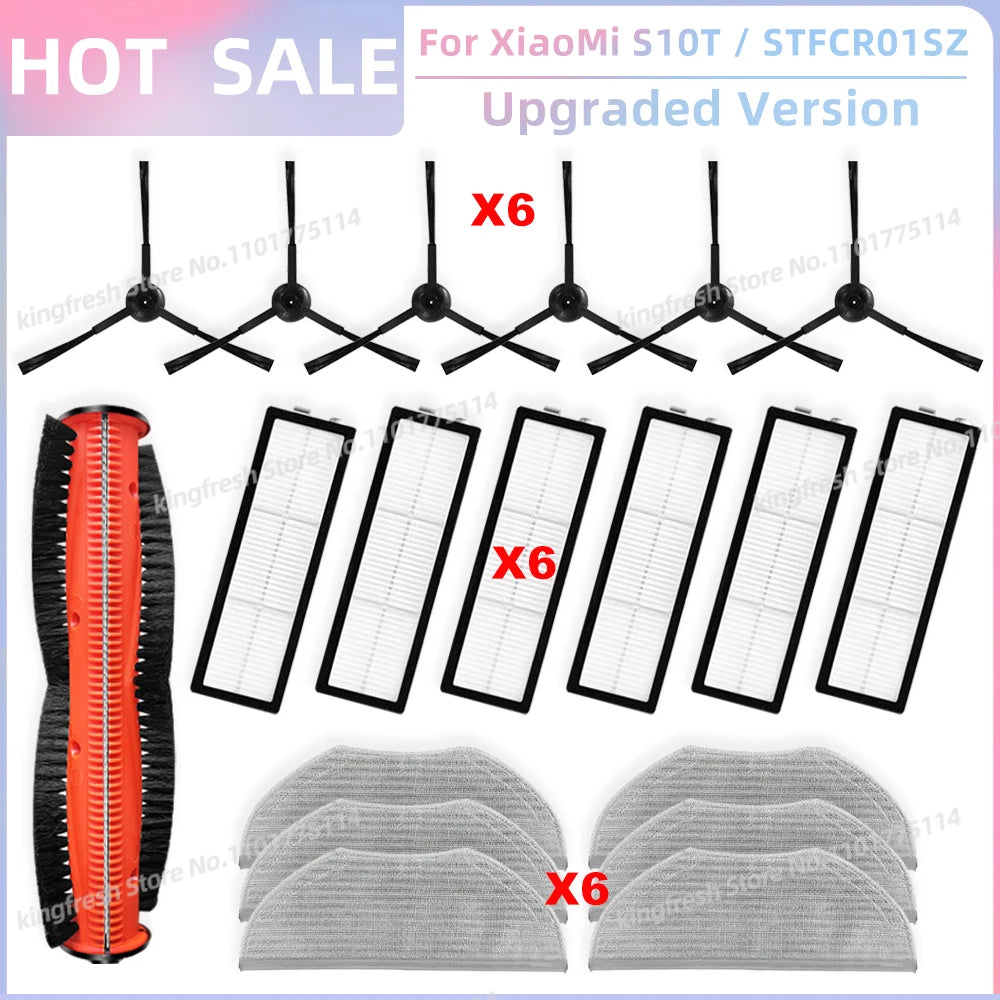 Compatible with Xiaomi Robot Vacuum S10T STFCR01SZ Replacement Spare Parts Accessories Roller Side Brush Filter Mop Cloth