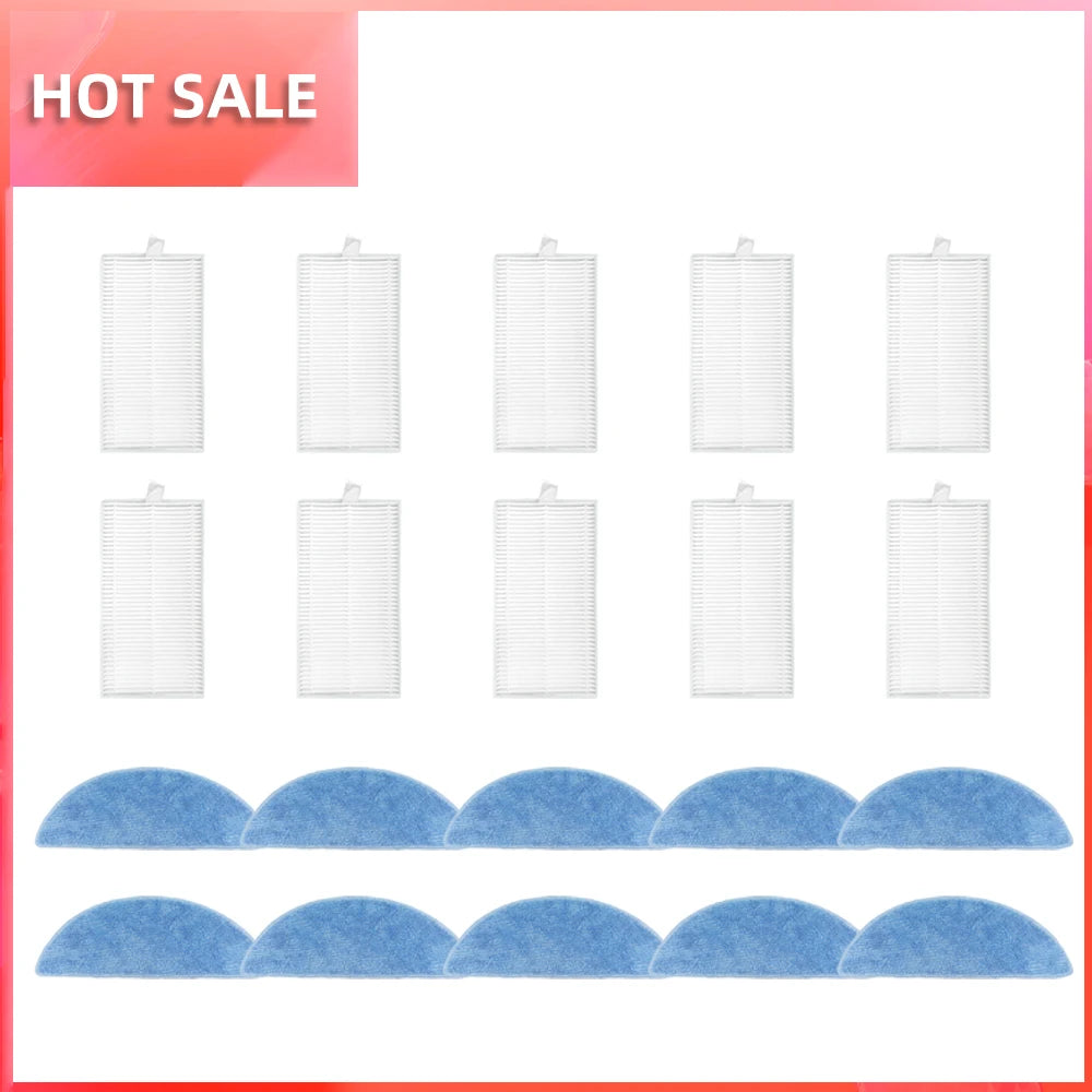 Compatible with ECOVACS Y1 PRO, YEEDI Y1 PRO Robot Vacuum Replaceable Parts Main Roller Side Brush Filter Mop Pad Cloth