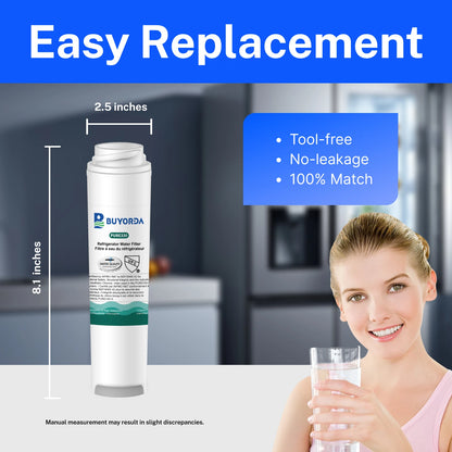 Replacement Refrigerator Water Filter Compatible with GE FQK1K — 6 Pack