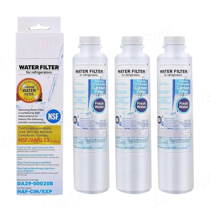 Replacement Refrigerator Water Filter Compatible with Samsung DA29-00020B / DA29-00020A / 46-9101 / RF4267HARS — 3 Pack