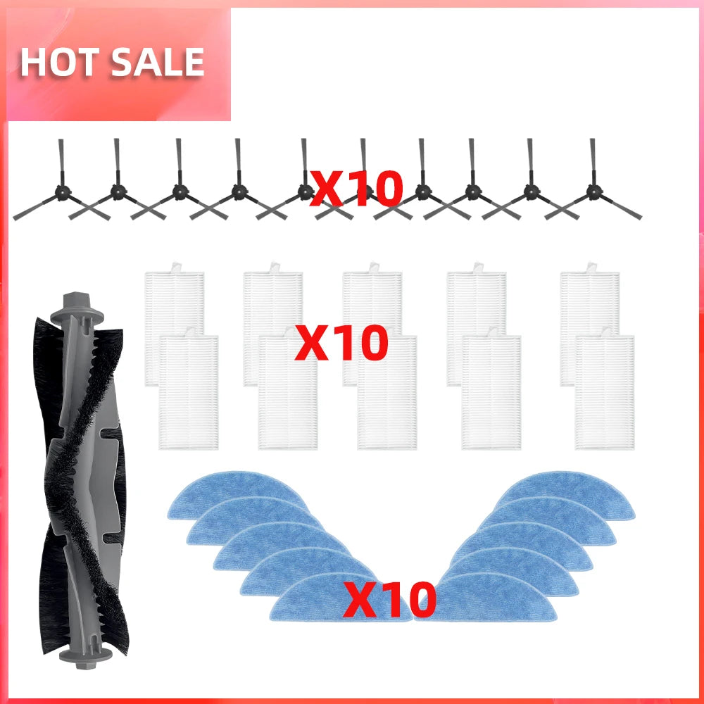 Compatible with ECOVACS Y1 PRO, YEEDI Y1 PRO Robot Vacuum Replaceable Parts Main Roller Side Brush Filter Mop Pad Cloth