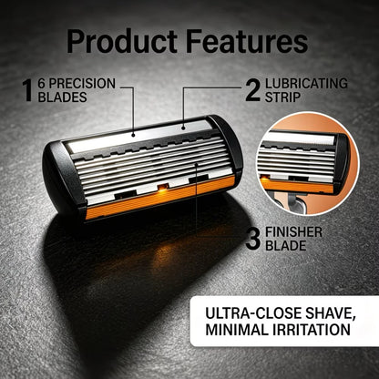 Manual Razor Set with Six-Layer Blades