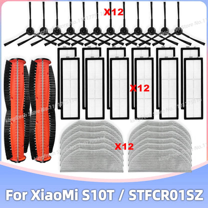 Compatible with Xiaomi Robot Vacuum S10T STFCR01SZ Replacement Spare Parts Accessories Roller Side Brush Filter Mop Cloth