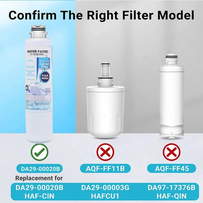 Replacement Refrigerator Water Filter Compatible with Samsung DA29-00020B / DA29-00020A / 46-9101 / RF4267HARS — 3 Pack