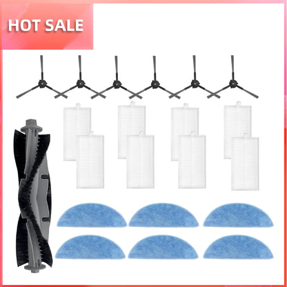 Compatible with ECOVACS Y1 PRO, YEEDI Y1 PRO Robot Vacuum Replaceable Parts Main Roller Side Brush Filter Mop Pad Cloth