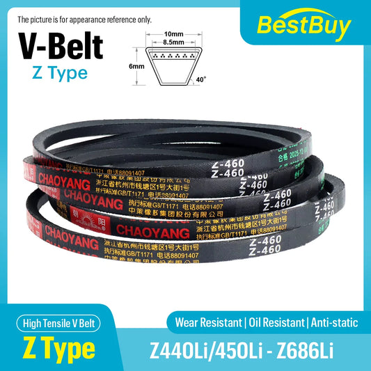 CHAOYANG Z Type Rubber V-Belt Z440/450/460/464/470480/490/500/510-Z686 Drive Belt for Washing Machine Dough Press Meat Cutter