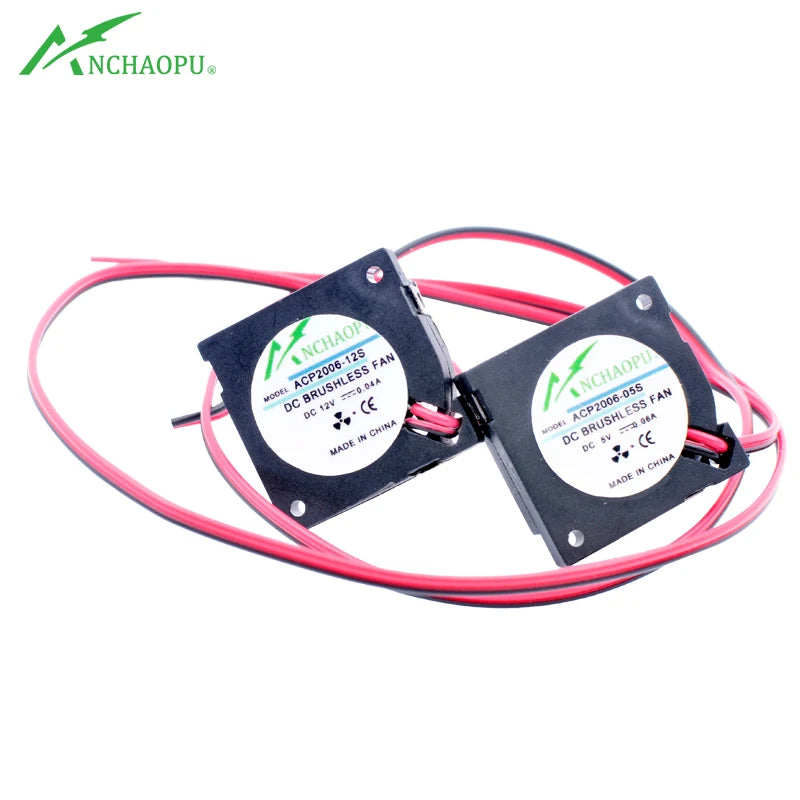 Ultra-Thin 20x20x6mm 20mm Blower Fan 10500RPM DC5V 12V Cooling Fan for Projector DIY Traormation