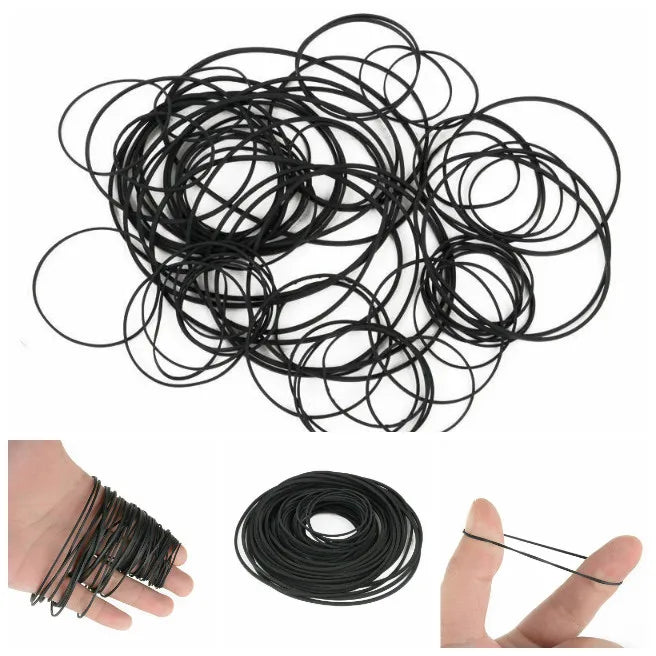 30-120mm Mix Cassette Tape Machine Belts Assorted Common Square Rubber Belt for Recorders Walkman DVD Drive