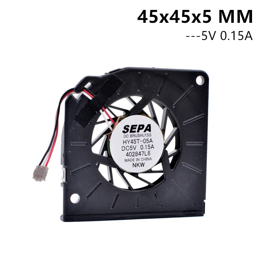 HY45T-05A 45MM 4505 5V 0.15A 45x45x5MM Laptop Blower Fan Fluid Bearing 3PIN