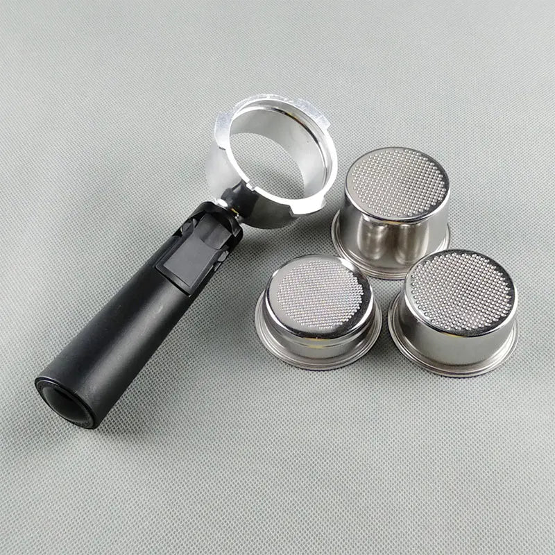 51mm Bottomless Coffee Filter Coffee Machine Accessories Basket Holder Handle Hollow Handle Compatible with Homix Saachi Qster