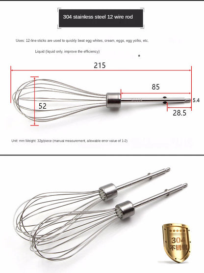 2pcs 304 stainless steel whisk stir bar for KENWOOD HM220 HM320 HM520 Panasonic MK-GH1 Tefal HT4010 mixer parts