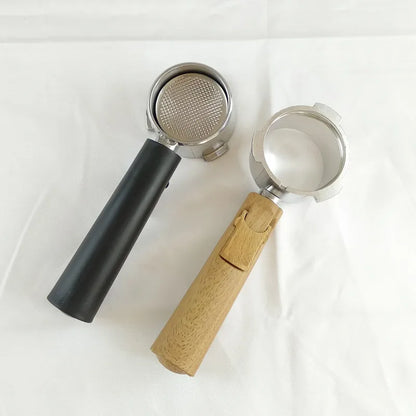 51mm Bottomless Coffee Filter Coffee Machine Accessories Basket Holder Handle Hollow Handle Compatible with Homix Saachi Qster