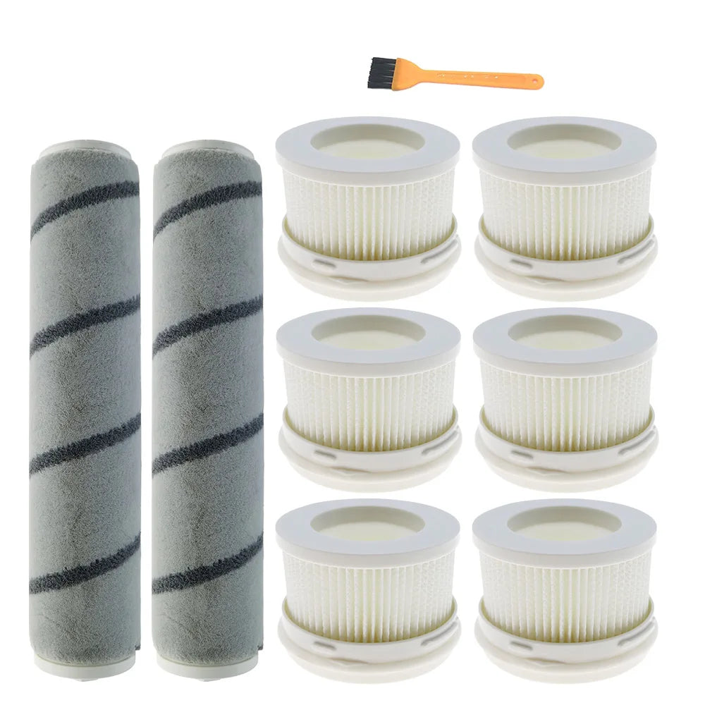 HEPA Filter Main Rolling Brush Compatible with Xiaomi Mijia 1C / K10 MJWXCQ04ZM SCWXCQ02ZHM Handheld Wireless Vacuum Cleaner Roller Brushes