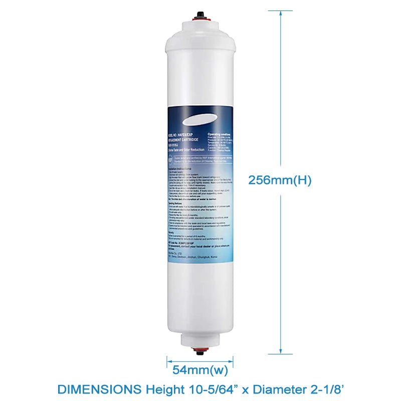 Inline Refrigerator Water Filter Compatible with Samsung DA29-10105J / HAFEX — 1 Pack
