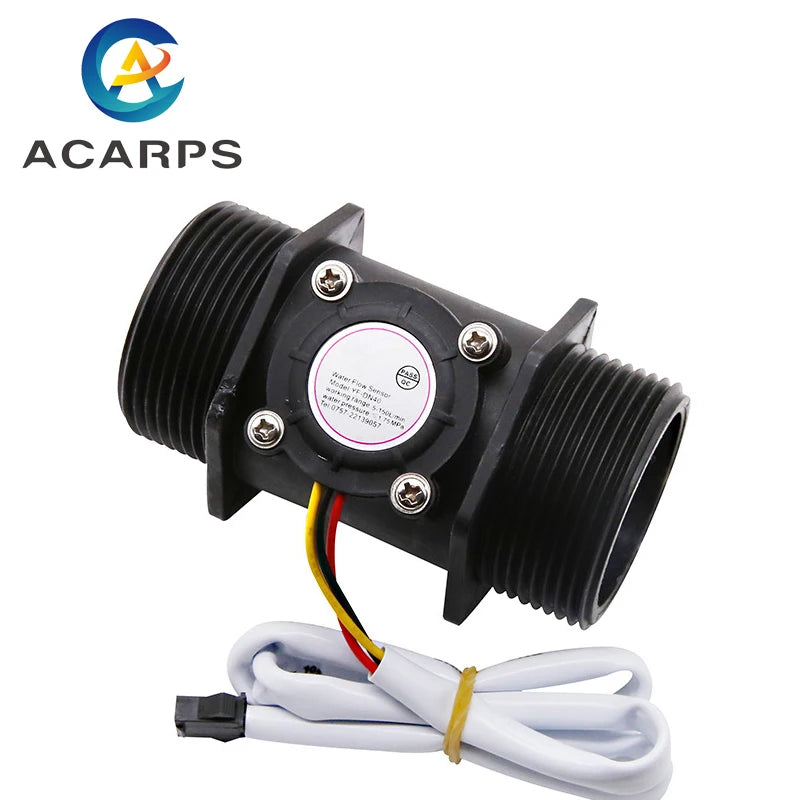 1/2" 3/4" 1" 1-1/2" 1-1/4" 2" Water Flow Sensor 2.0MPa Hall Sensor Turbine Flowmeter DC5~18V Control Liquid Flow