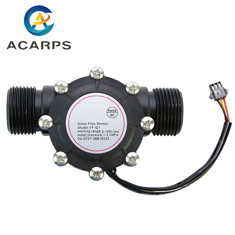 1/2" 3/4" 1" 1-1/2" 1-1/4" 2" Water Flow Sensor 2.0MPa Hall Sensor Turbine Flowmeter DC5~18V Control Liquid Flow