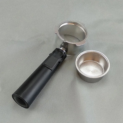 51mm Bottomless Coffee Filter Coffee Machine Accessories Basket Holder Handle Hollow Handle Compatible with Homix Saachi Qster