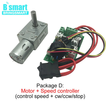 12V Volt DC Worm Gear Reducer Motors 24V DC 8MM D7 Shaft Length 25MM Reversed High Torque Reduction Self-Lock JGY370 Customized