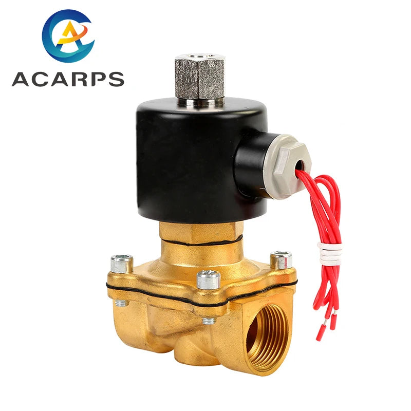1/4" 1/2" 3/4" 1" 2Way Electric Water Valve 220VAC 24VDC 12VDC 24VAC 110VAC Normally Open Solenoid Valve Brass