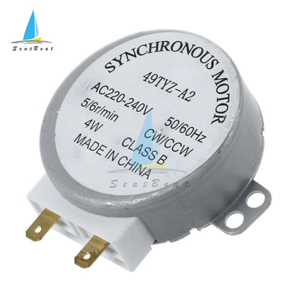 AC 220-240V 4W 4/5/6RPM Micro Synchronous Motor for Warm Air Blower 50/60Hz CW/CCW TYJ50-8A7 49TYZ-A2 Microwave Oven Tray Motor