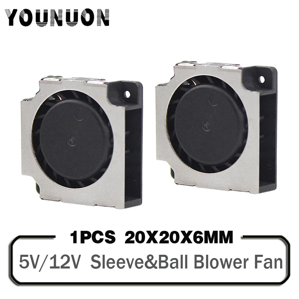 20mm Blower Fan 2cm 2006 20x20x6mm DC 5V 12V Mini Blower Cooling Cooler Fan Handheld Projector Radiator Fan 2006 Heatisnk Fan