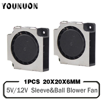 20mm Blower Fan 2cm 2006 20x20x6mm DC 5V 12V Mini Blower Cooling Cooler Fan Handheld Projector Radiator Fan 2006 Heatisnk Fan
