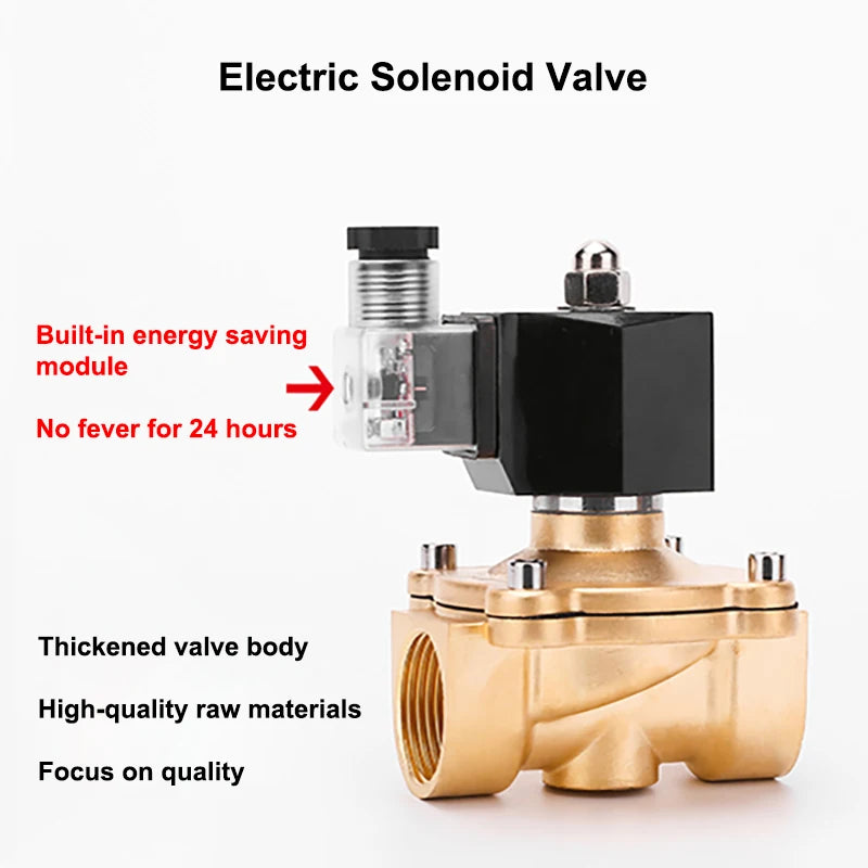 DN15-DN50 Normally Closed Motorized Solenoid Valve Brass Switch Valve Water Valve AC220V DC24V