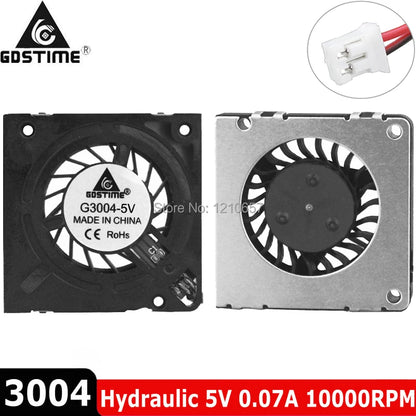 3004 Slim Micro Blower 30mm 5V 2Pin Hydraulic 30x30x4MM 3CM DC Cooling Fan for 3D Printer Humidifier Mini Projector RC Model