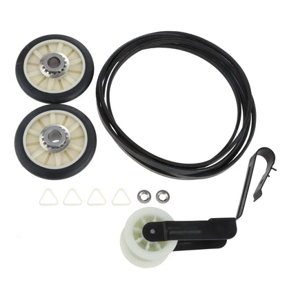 4pcs/kit 4392065 Dryer Repair Belt 341241 Idler Pulley 691366 Drum Roller Compatible with Whirlpool/Kenmore Replace 4392065RC/279860