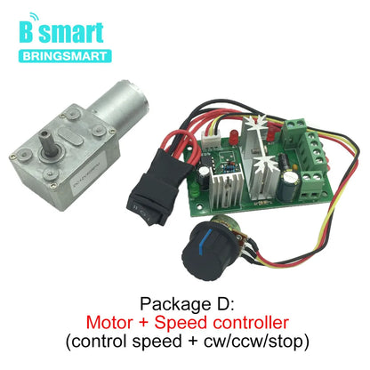 Bringsmart JGY-370 Worm Gear Motor 12 Volt Small Electric Motor 12v Dc Motor 6v Reducer 18V with Self-locking Gearbox Customized