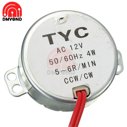 Pro TYC 50 12V 4W 50/60Hz Synchronous Motor 5/6RPM CW CCW Microwave Turntable for Heater/Fan/Christmas Tree /Air Conditioner