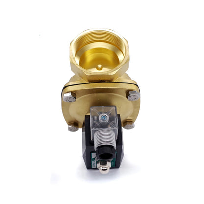 High Temperature 1.5inch Gas Lpg Solenoid valve dn40 12v Normally Closed 2 Positions solenoid connected