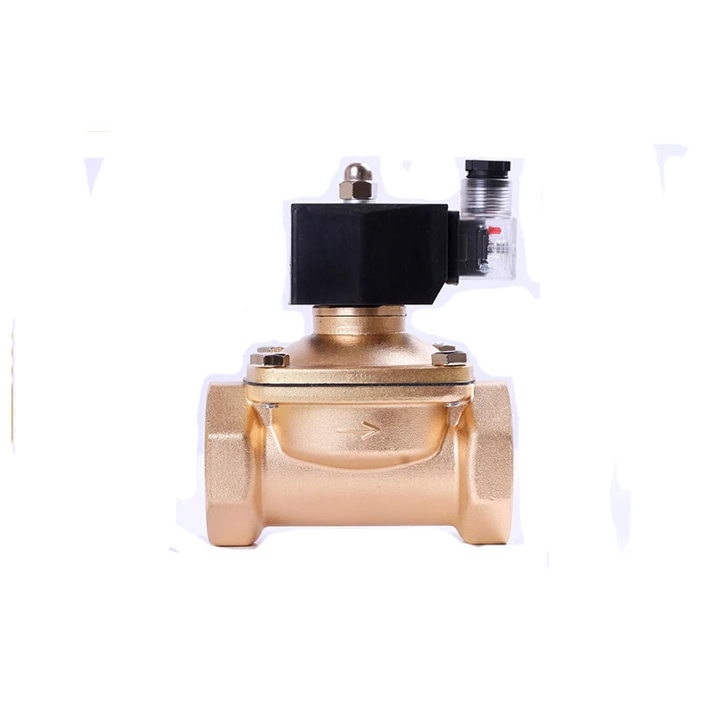 High Temperature 1.5inch Gas Lpg Solenoid valve dn40 12v Normally Closed 2 Positions solenoid connected