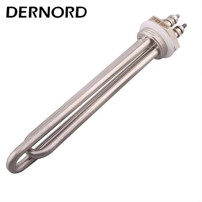 DERNORD DC Solar Water Heater 48V 3000W/1200W/1500W/900/600W DN25 Immersion Heating Element 1"BSP Tubular Electric Heater SUS304