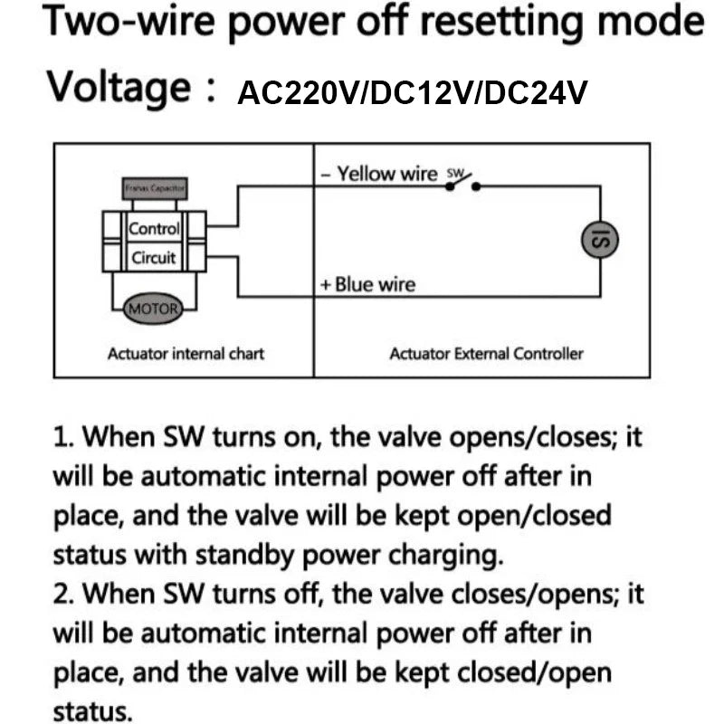 1/2" 3/4" 1" 2" Normally Closed Motorized Ball Valve 220V 12V 24V 2-Wire Brass Electric Ball Valve Replace Solenoid Valve