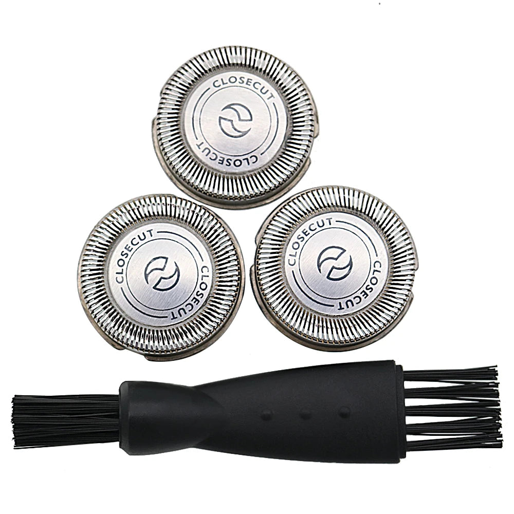 3pcs Replacement Shaver Head Compatible with Philips HQ56 HQ55 HQ4+ HQ3 Reflex Plus HQ6843 HQ300 HQ64 HQ916 Close Cut Shaver Heads